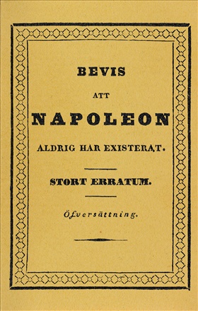 Bevis att Napoleon aldrig har existerat : Stort erratum