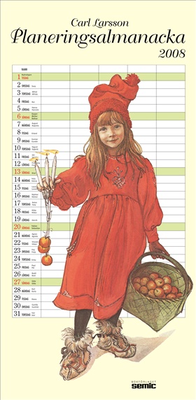 Carl Larsson planeringsalmanacka 2008