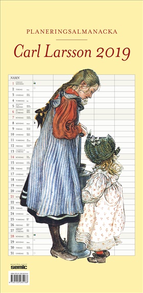 Carl Larsson planeringsalmanacka 2019