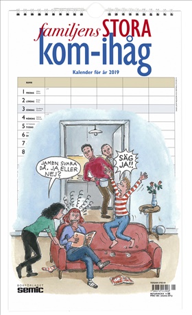 Familjens STORA kom-ihåg-kalender 2019