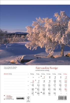 Vårt vackra Sverige almanacka 2025