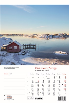 Vårt vackra Sverige almanacka 2026