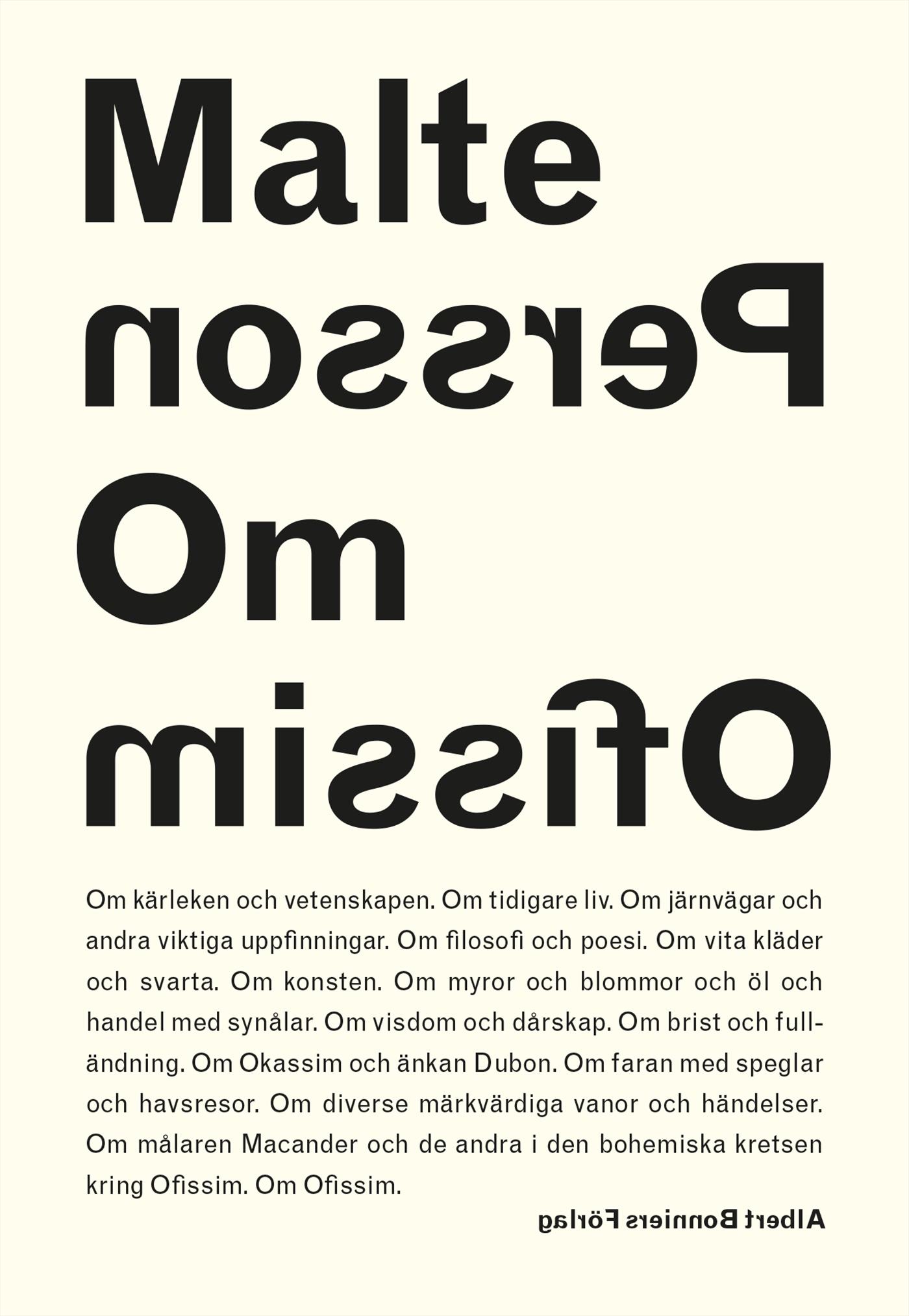 Omslag: Om Ofissim