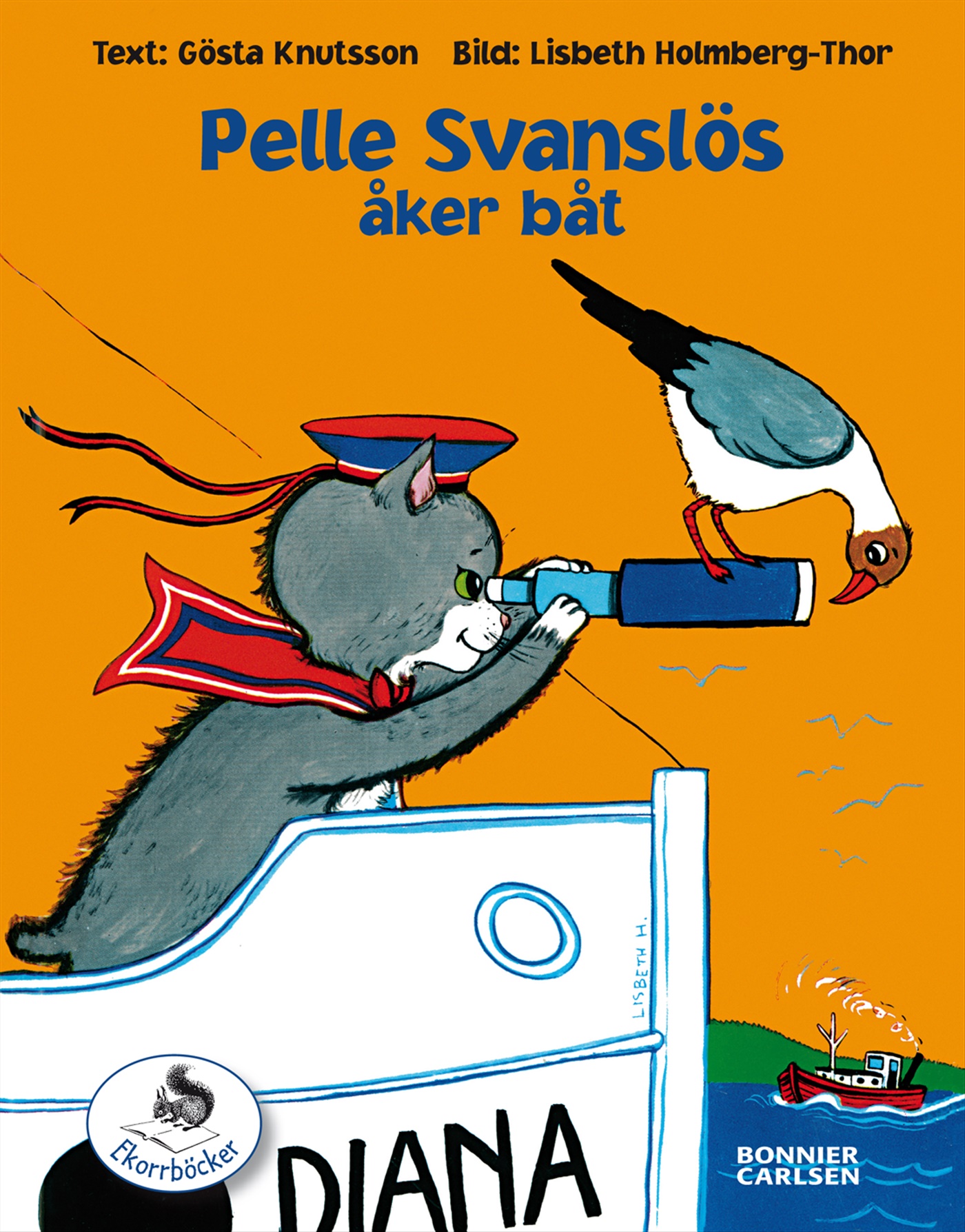 Omslag: Pelle Svanslös åker båt