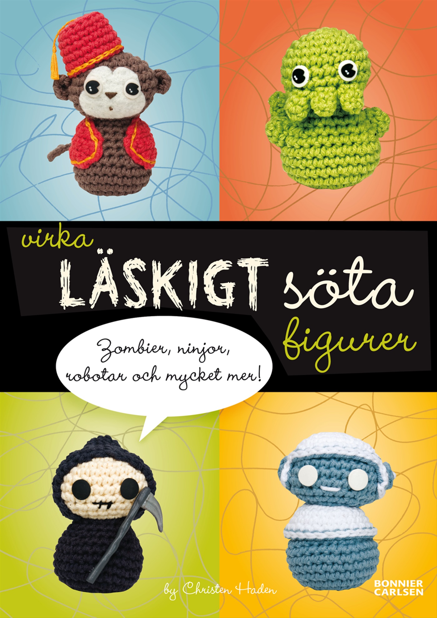 Omslag: Virka läskigt söta figurer