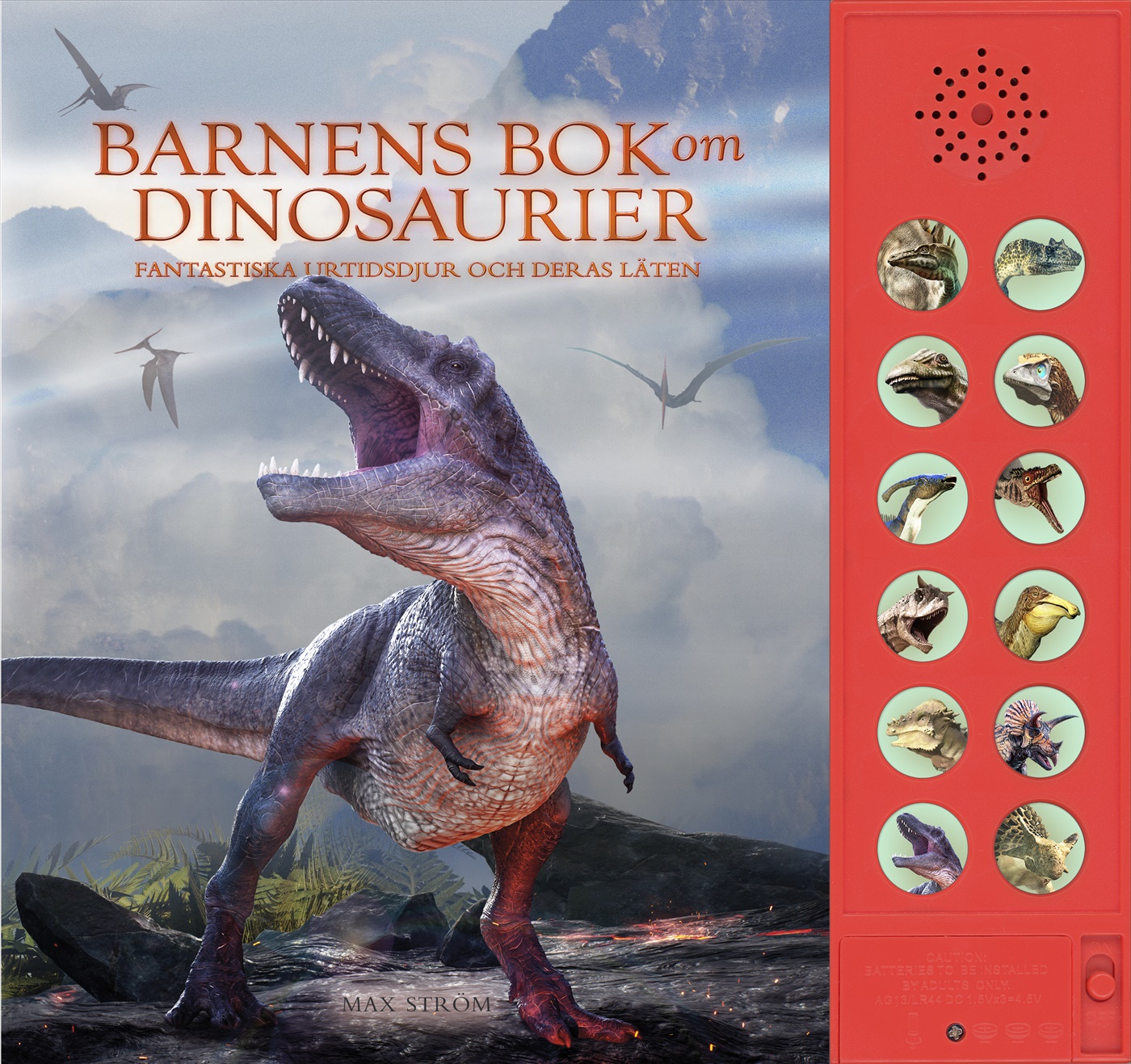 Omslag: Barnens bok om dinosaurier