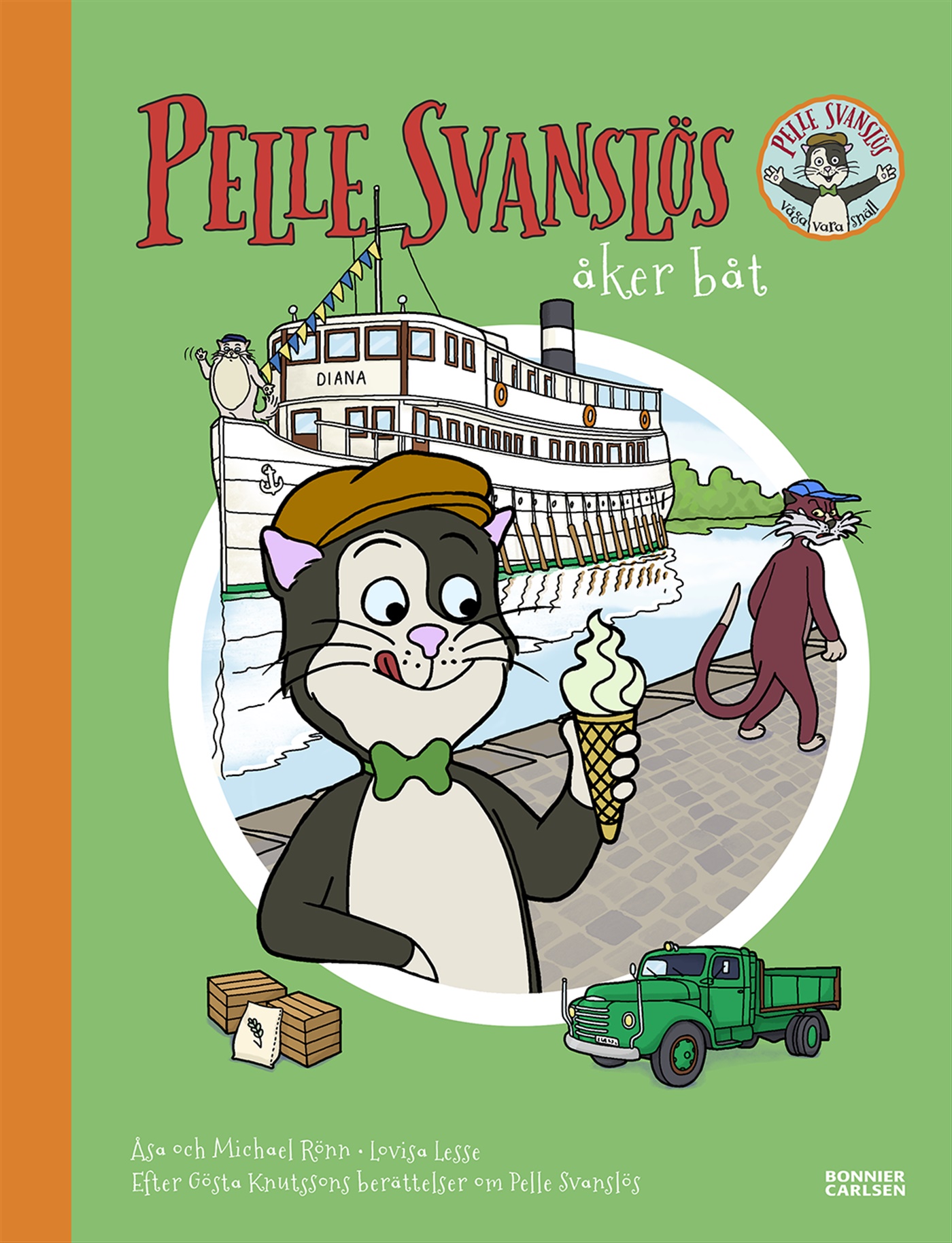 Omslag: Pelle Svanslös åker båt