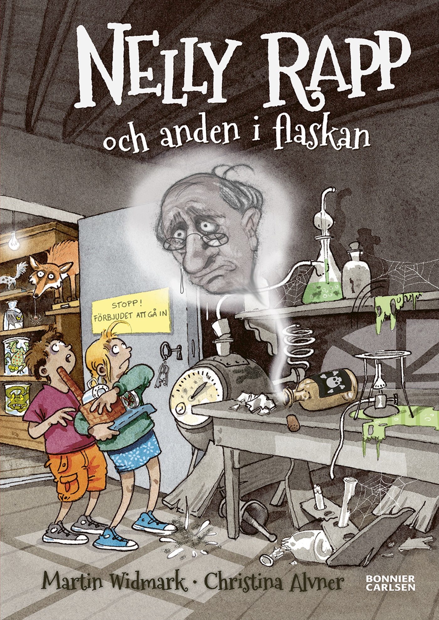 Omslag: Nelly Rapp och anden i flaskan