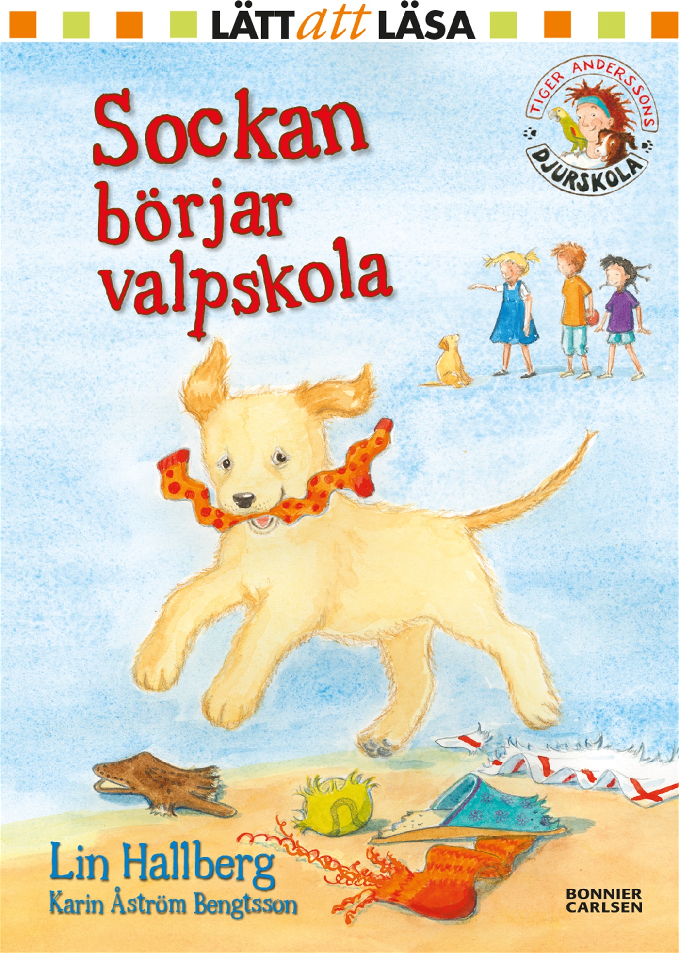 Omslag: Sockan börjar valpskola
