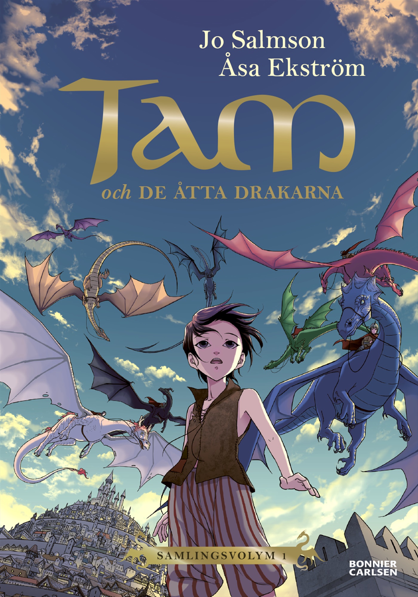 Omslag: Tam och de åtta drakarna (Drakriddare, bok 1-3)