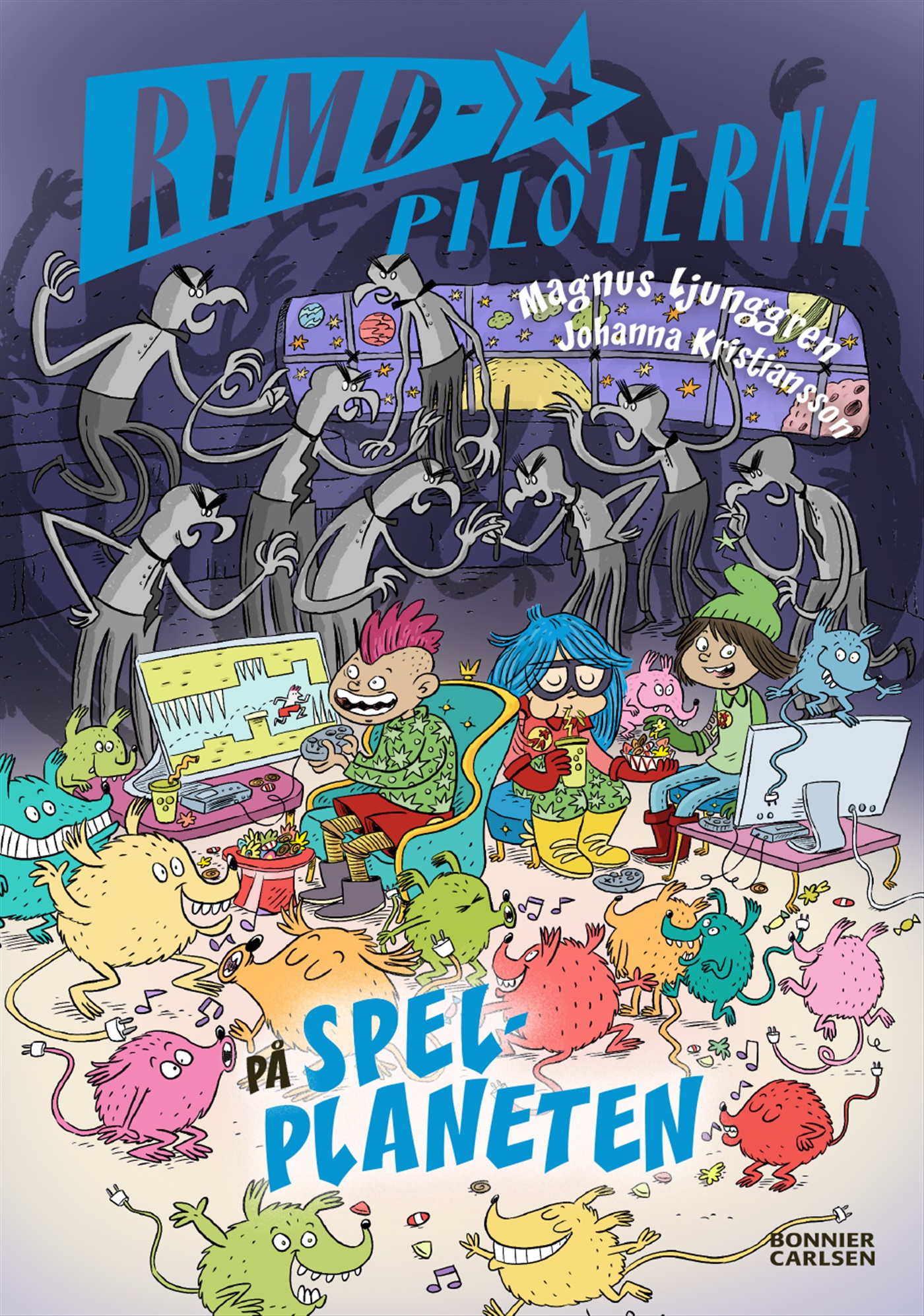 Omslag: Rymdpiloterna på spelplaneten
