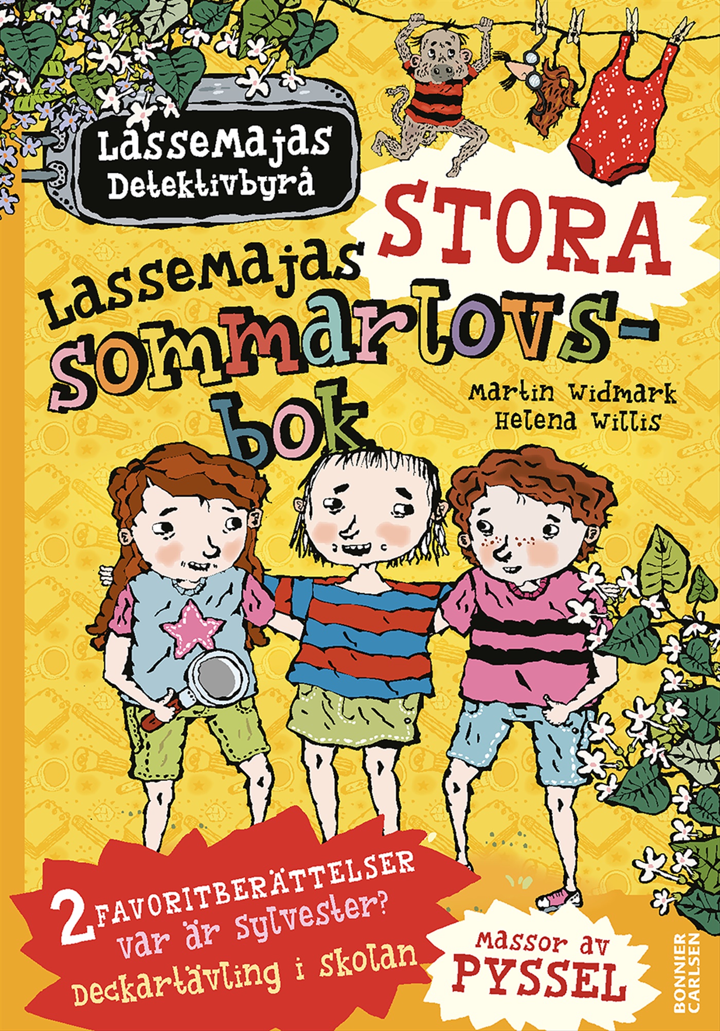 Omslag: LasseMajas stora sommarlovsbok. Deckartävling i skolan & Var är Sylvester?