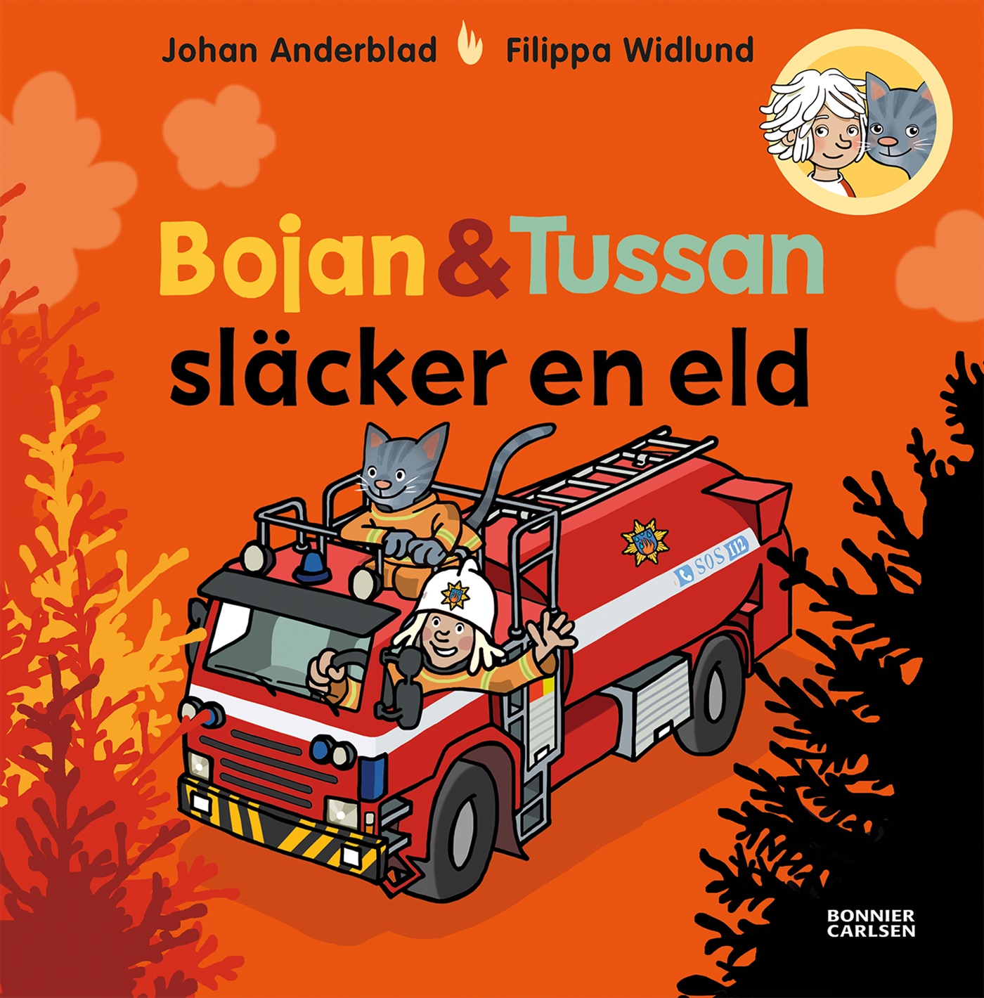 Omslag: Bojan och Tussan släcker en eld