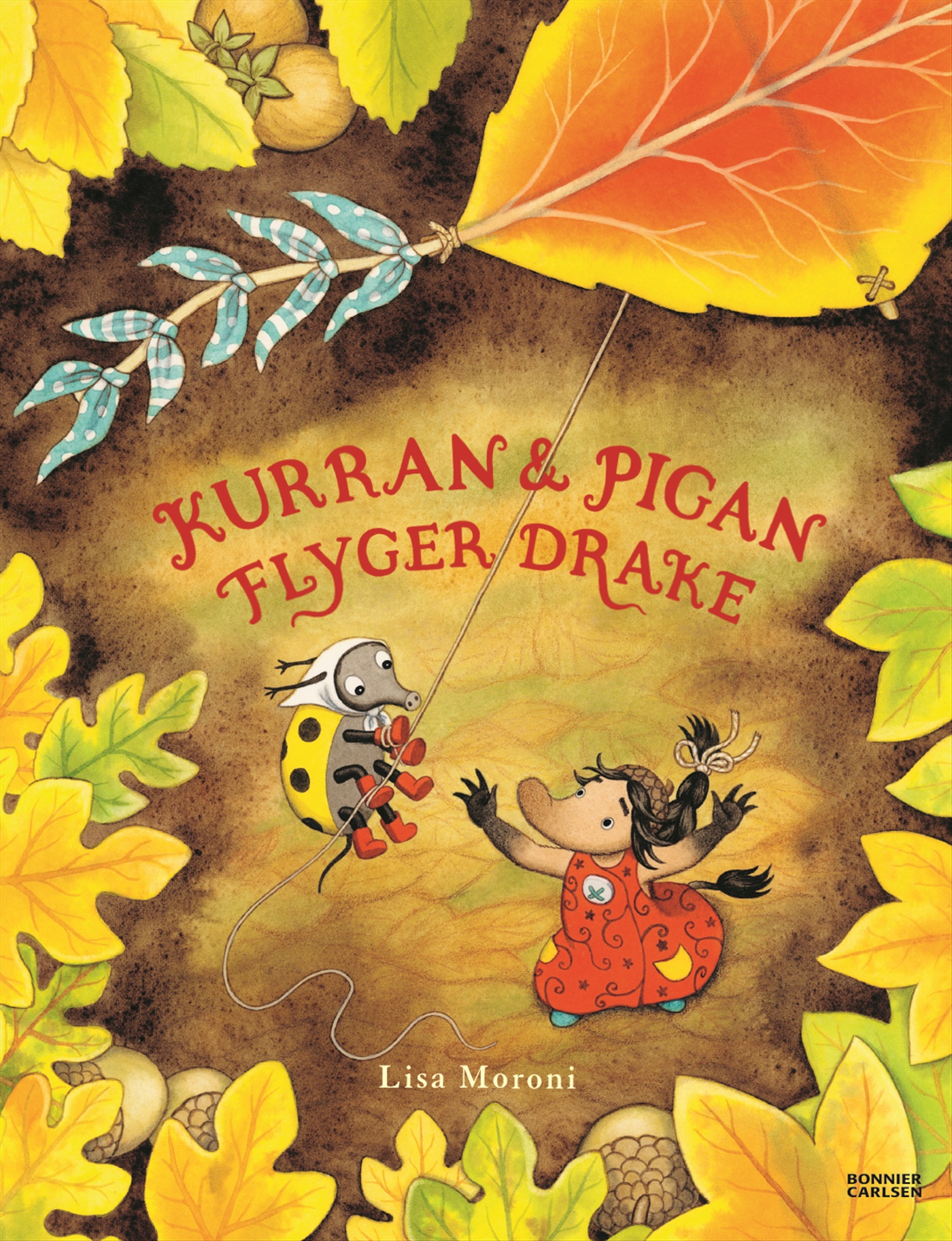 Omslag: Kurran och Pigan flyger drake