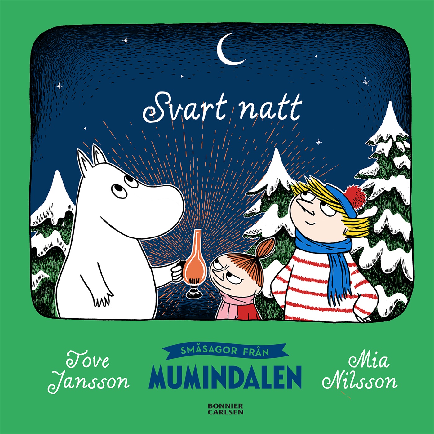 Omslag: Småsagor från Mumindalen. Svart natt