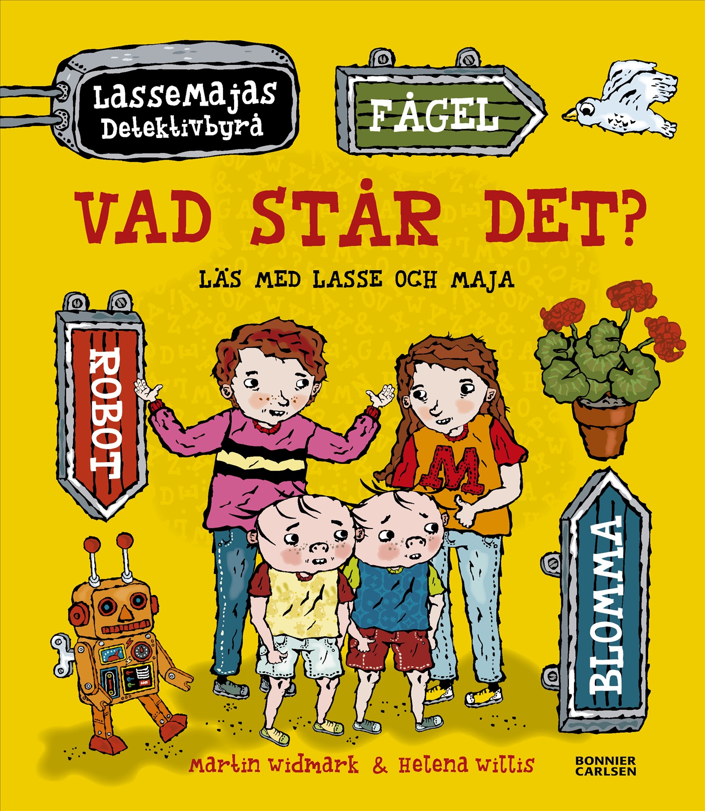 Omslag: Vad står det?