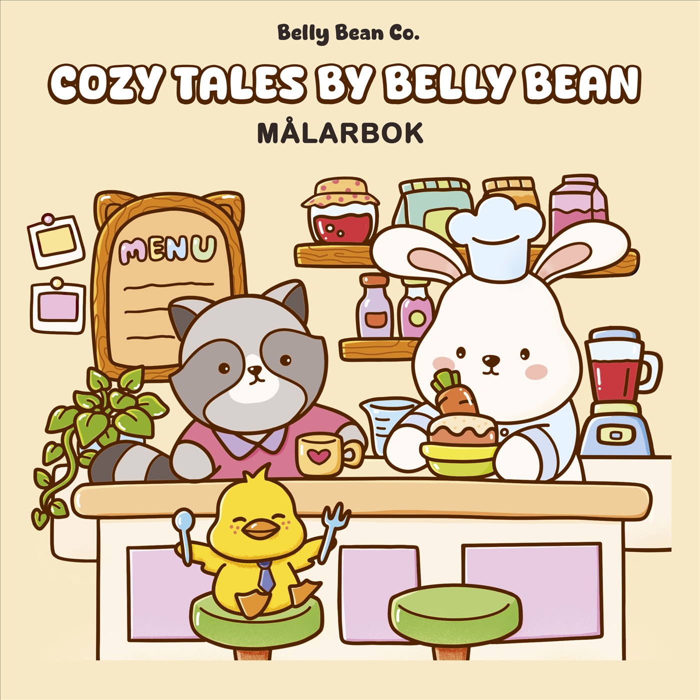 Omslag: Cozy Tales by Belly Bean : Målarbok