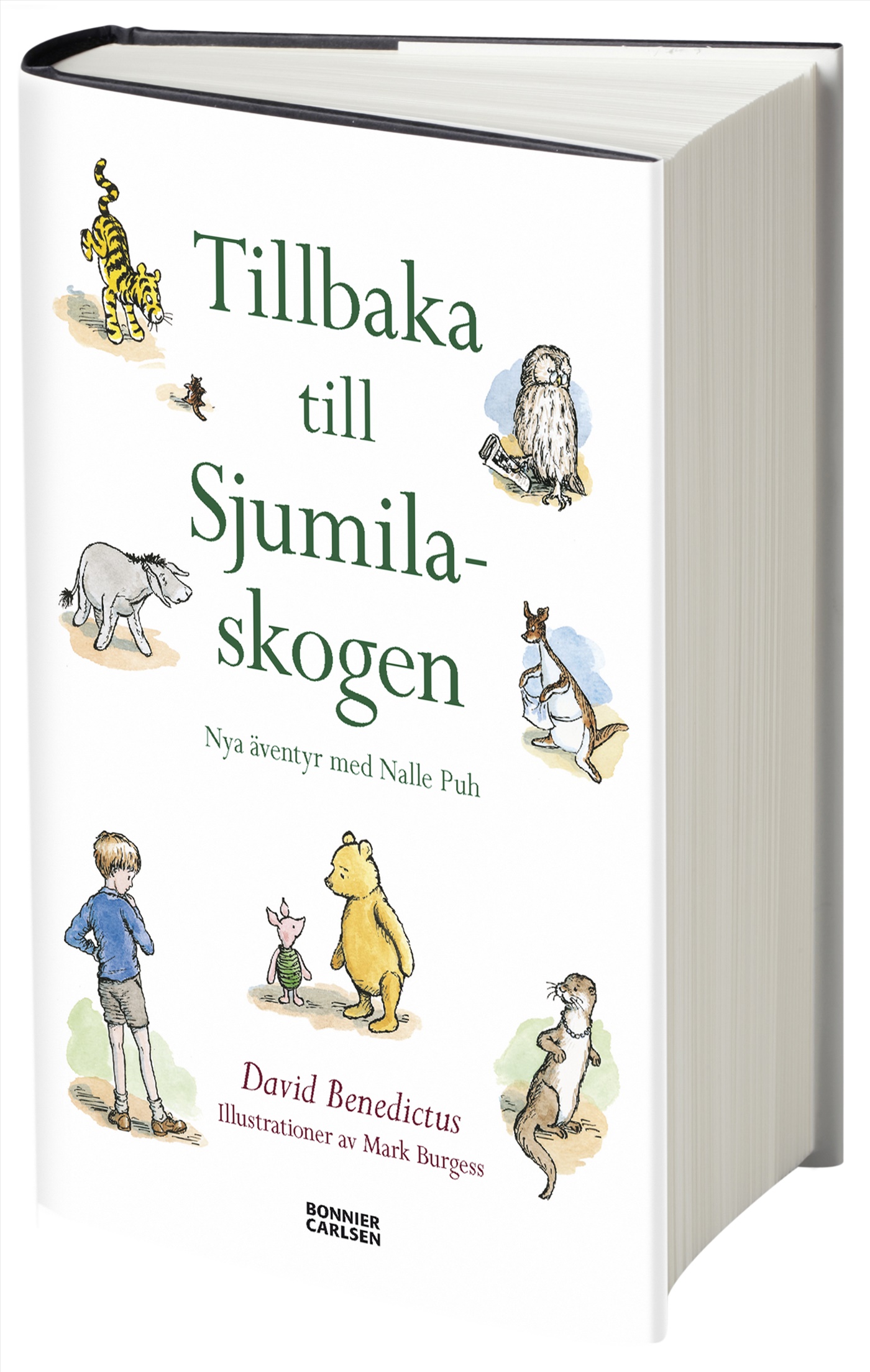 Omslag: Tillbaka till Sjumilaskogen : nya äventyr med Nalle Puh